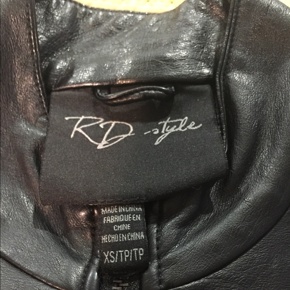 FAUX Black leather jacket